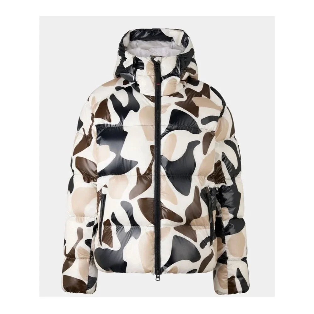 Bogner Fire + Ice Vally-D Puffer Jacket Camo Hooded Down Coat XS 4 34 NWT NEW